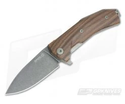 LionSteel KUR Flipper Santos Wood Black PVD Sleipner Liner Lock Folder