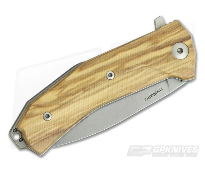 LionSteel KUR Flipper Olive Wood Sleipner Liner Lock Folder 2 LionSteel KUR Flipper Olive Wood Sleipner Liner Lock Folder - Image 2