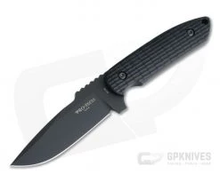 Protech Knives Les George Rockeye Black DLC 52100 Black G10 Tactical Fixed Blade