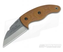 TOPS Knives Little Bugger Matt Graham Ultralight Wharncliffe Micarta Fixed Blade LILB-01