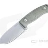 LionSteel M2M Satin M390 Green Canvas Micarta Fixed Blade Knife