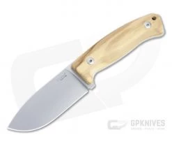 LionSteel M2M Satin M390 Olive Wood Fixed Blade Knife
