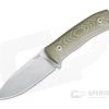 LionSteel M4 Green Canvas Micarta Satin M390 Fixed Blade