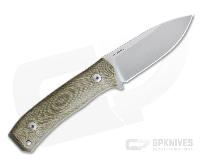 LionSteel M4 Green Canvas Micarta Satin M390 Fixed Blade 3 LionSteel M4 Green Canvas Micarta Satin M390 Fixed Blade - Image 3