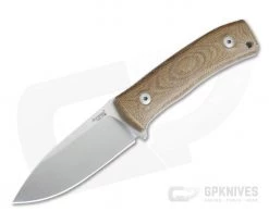 LionSteel M4 Natural Canvas Micarta Satin M390 Fixed Blade