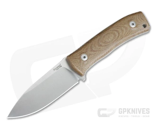 LionSteel M4 Natural Canvas Micarta Satin M390 Fixed Blade 1 LionSteel M4 Natural Canvas Micarta Satin M390 Fixed Blade