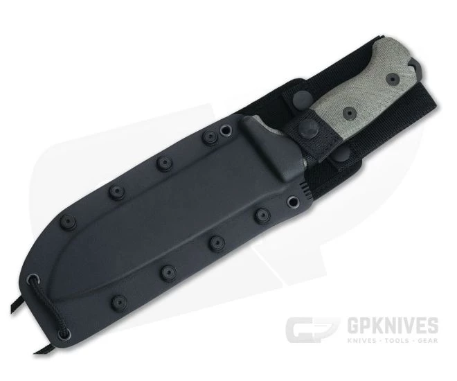 LionSteel M7 Solid Green Canvas Micarta Black Sleipner Full Tang Fixed Blade M7B-CVG 2 LionSteel M7 Solid Green Canvas Micarta Black Sleipner Full Tang Fixed Blade M7B-CVG - Image 2