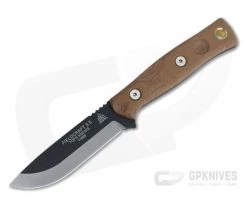 TOPS Fieldcraft 3.5 Mini B.O.B. Brown Canvas Micarta Bushcraft Fixed Blade MBROS-01