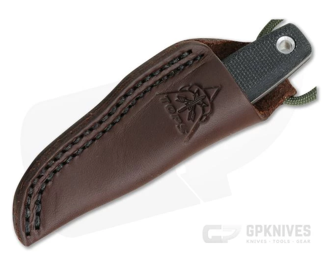 TOPS Knives Mini Tanimboca Puukko Tumbled 1095 Black Canvas Micarta Neck Knife MPUK-01 2 TOPS Knives Mini Tanimboca Puukko Tumbled 1095 Black Canvas Micarta Neck Knife MPUK-01 - Image 2