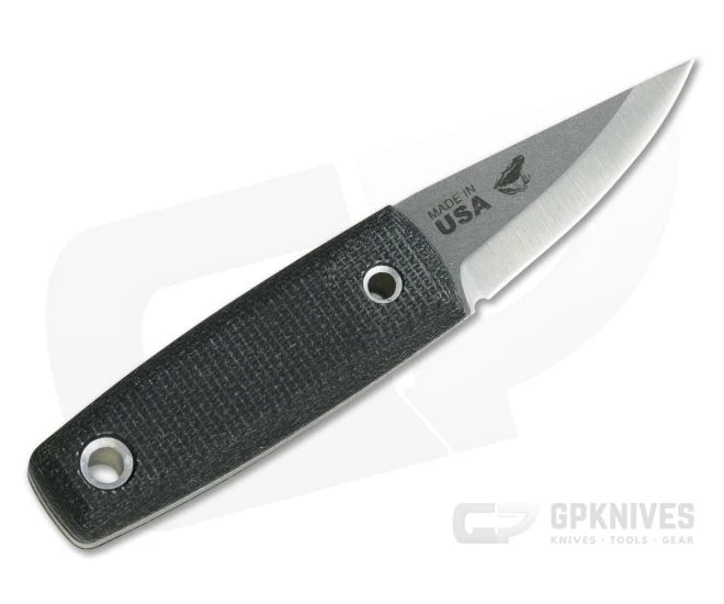 TOPS Knives Mini Tanimboca Puukko Tumbled 1095 Black Canvas Micarta Neck Knife MPUK-01 3 TOPS Knives Mini Tanimboca Puukko Tumbled 1095 Black Canvas Micarta Neck Knife MPUK-01 - Image 3