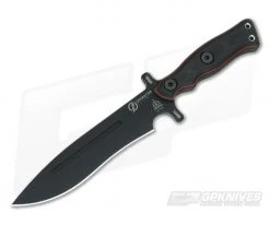 TOPS Knives Operator 7 Blackout Edition Tactical Fixed Blade Layered G10 and Micarta