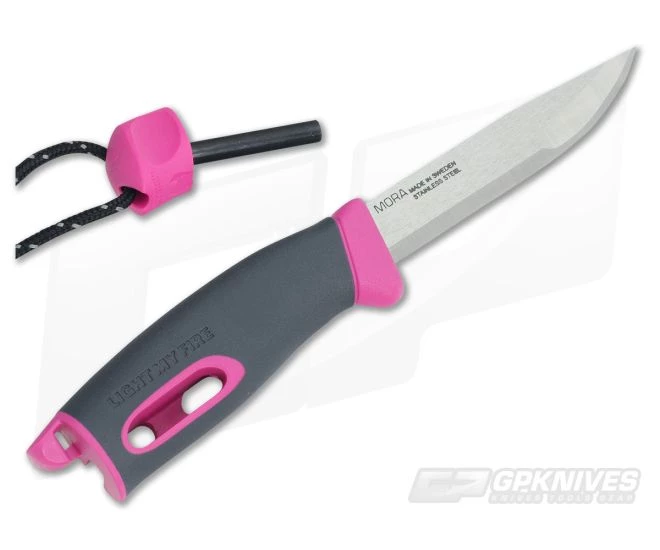 Light My Fire Mora FireKnife with Integral FireSteel Fuschia 3 Light My Fire Mora FireKnife with Integral FireSteel Fuschia - Image 3