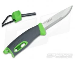Light My Fire Mora FireKnife with Integral FireSteel Green -Camping Knives best sale s fk green 3