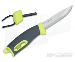 Light My Fire Mora FireKnife with Integral FireSteel Lime -Camping Knives best sale s fk lime 3