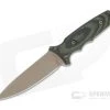 Spartan Harsey TT Tactical Trout FDE S45VN Camo Linen Micarta Fixed Blade 43DECMKYTN