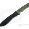 Spartan Blades Machai Black 1095 Green Micarta Silver Line Fixed Blade SBSL002BKGR