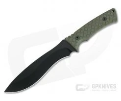 Spartan Blades Machai Black 1095 Green Micarta Silver Line Fixed Blade SBSL002BKGR