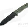 Spartan Blades Damysus Black 1095 Green Micarta Silver Line Fixed Blade SBSL003BKGR