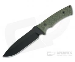 Spartan Blades Damysus Black 1095 Green Micarta Silver Line Fixed Blade SBSL003BKGR