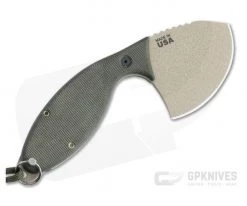 TOPS Backwoods Skinner Coyote Tan Ulu Green Canvas Micarta Fixed Blade SKIN-01 -Camping Knives best sale skin 01 3