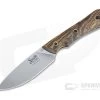Smith & Sons Brave Stonewashed D2 Bocote Wood Everyday Carry Fixed Blade