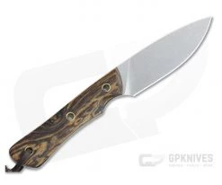 Smith & Sons Brave Stonewashed D2 Bocote Wood Everyday Carry Fixed Blade -Camping Knives best sale sm012309 3 1