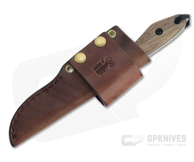 Smith & Sons Spur Stonewashed AEB-L Walnut Wood EDC Fixed Blade SM14AE2318 2 Smith & Sons Spur Stonewashed AEB-L Walnut Wood EDC Fixed Blade SM14AE2318 - Image 2