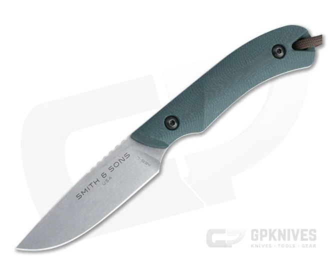 Smith & Sons Axiom V2 Stonewashed AEB-L Forest Green G10 EDC Fixed Blade 1 Smith & Sons Axiom V2 Stonewashed AEB-L Forest Green G10 EDC Fixed Blade