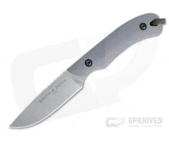 Smith & Sons Axiom V2 Stonewashed AEB-L Gray G10 EDC Fixed Blade