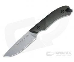 Smith & Sons Axiom V2 Stonewashed AEB-L Dark Brown Richlite EDC Fixed Blade