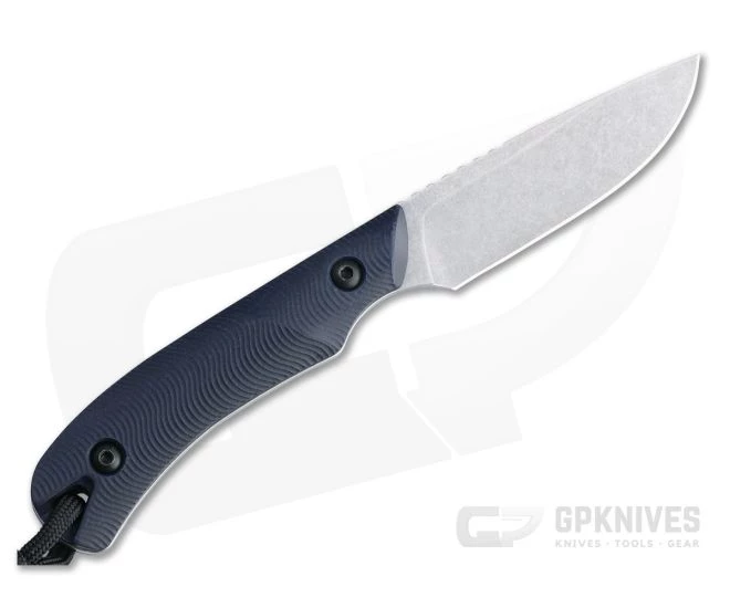 Smith & Sons Axiom V2 Stonewashed AEB-L Midnight Blue Richlite EDC Fixed Blade 3 Smith & Sons Axiom V2 Stonewashed AEB-L Midnight Blue Richlite EDC Fixed Blade - Image 3