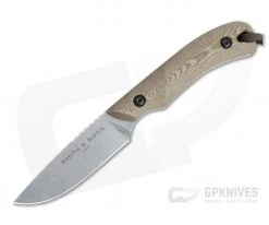 Smith & Sons Axiom V2 Stonewashed AEB-L Down to Earth Richlite EDC Fixed Blade