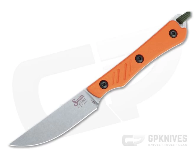 Smith & Sons Shoal Stonewashed AEB-L Orange G10 Fixed Blade 1 Smith & Sons Shoal Stonewashed AEB-L Orange G10 Fixed Blade