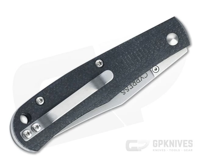 Smith & Sons Cypress Trapper D2 Black Burlap Micarta Liner Lock Folder 2 Smith & Sons Cypress Trapper D2 Black Burlap Micarta Liner Lock Folder - Image 2
