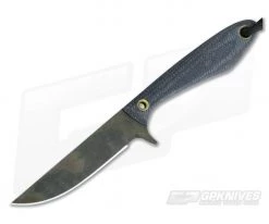 Smith & Sons Spur Original Patina 1095 Shadetree Denim Canvas Micarta EDC Fixed Blade 01
