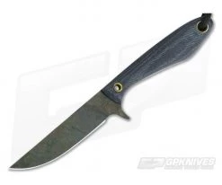 Smith & Sons Spur Original Patina 1095 Shadetree Denim Canvas Micarta EDC Fixed Blade 02