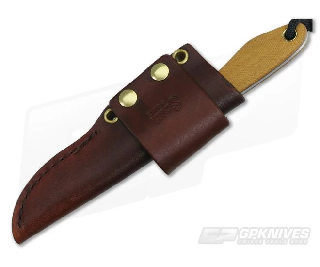 Smith & Sons Spur Original Patina 1095 Natural Canvas Micarta EDC Fixed Blade #1 2 Smith & Sons Spur Original Patina 1095 Natural Canvas Micarta EDC Fixed Blade #1 - Image 2