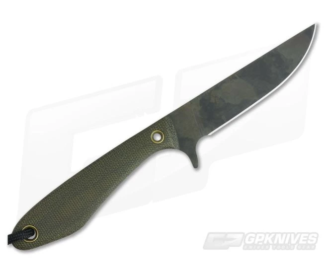 Smith & Sons Spur Original Patina 1095 OD Green Canvas Micarta EDC Fixed Blade 3 Smith & Sons Spur Original Patina 1095 OD Green Canvas Micarta EDC Fixed Blade - Image 3