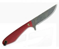 Smith & Sons Spur Original Patina 1095 Ruby Shadetree Burlap Micarta EDC Fixed Blade -Camping Knives best sale spur ru op 3