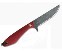 Smith & Sons Spur Darkened 1095 Ruby Shadetree Burlap Micarta EDC Fixed Blade -Camping Knives best sale spur ru 3