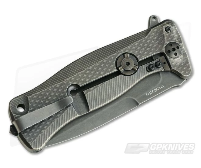 LionSteel SR-11 Integral Flipper Tumbled Black PVD Titanium Sleipner 2 LionSteel SR-11 Integral Flipper Tumbled Black PVD Titanium Sleipner - Image 2