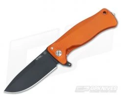 LionSteel SR-11 Aluminum Orange Integral Flipper Black Sleipner SR11A OB