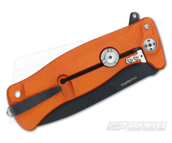 LionSteel SR-11 Aluminum Orange Integral Flipper Black Sleipner SR11A OB 2 LionSteel SR-11 Aluminum Orange Integral Flipper Black Sleipner SR11A OB - Image 2