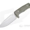 LionSteel T5 Green Monolithic Micarta Satin Niolox Fixed Blade