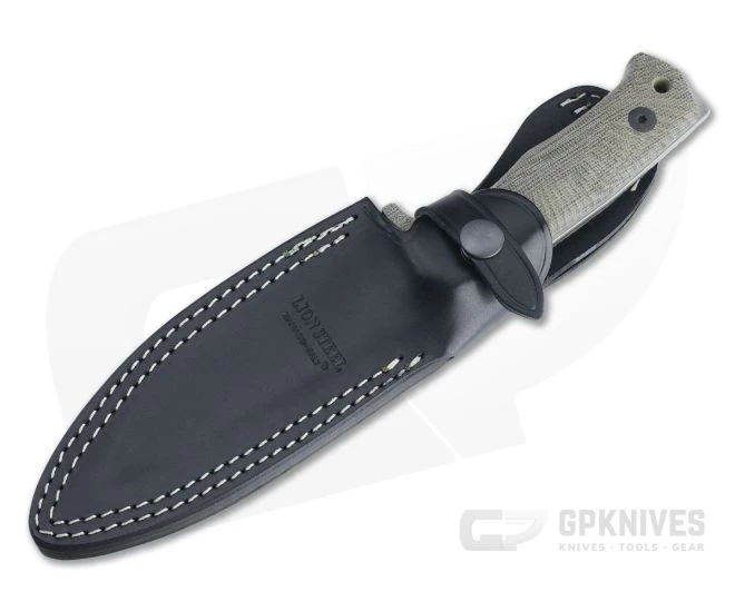 LionSteel T5 Black PVD Niolox Green Monolithic Micarta Fixed Blade 2 LionSteel T5 Black PVD Niolox Green Monolithic Micarta Fixed Blade - Image 2