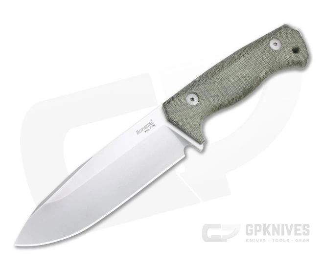 LionSteel T6 Satin K490 Green Canvas Micarta Fixed Blade Knife 1 LionSteel T6 Satin K490 Green Canvas Micarta Fixed Blade Knife