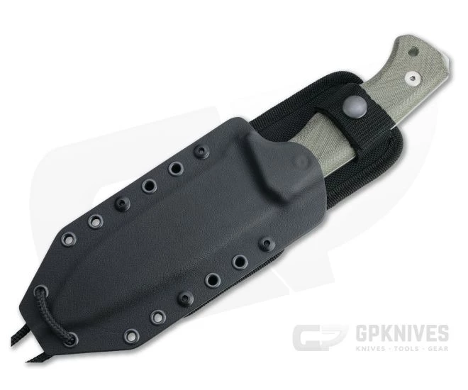 LionSteel T6 Satin K490 Green Canvas Micarta Fixed Blade Knife 2 LionSteel T6 Satin K490 Green Canvas Micarta Fixed Blade Knife - Image 2