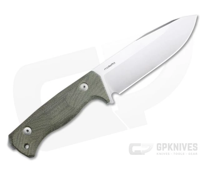 LionSteel T6 Satin K490 Green Canvas Micarta Fixed Blade Knife 3 LionSteel T6 Satin K490 Green Canvas Micarta Fixed Blade Knife - Image 3
