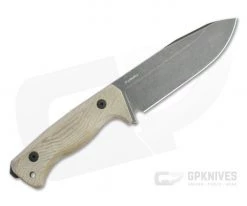 LionSteel T6 Old Black PVD K490 Natural Canvas Micarta Fixed Blade Knife -Camping Knives best sale t6b cvn 3