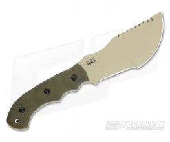 TOPS Tom Brown Tracker Coyote Tan & Green Micarta -Camping Knives best sale tbt01tan 3